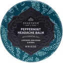 Svastsya Body & Mind Pebermynte Hovedpine Balm af Svastsya - Instant & Lasting Sinus, Migræne & Stress Hovedpine Relief, Har pebermynte, Lavendel, Marjoram, Myrra - 100% Natural, Made in USA, 2 oz