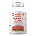 ANDREW LESSMAN Ultimate Friendly Flora Probiotic 240 Kapsler - 25 milliarder CFU, Omfattende blend af fem Probiotiske Strops, Kraftig Immun og fordøjelsesstøtte. Probiotika til kvinder eller mænd