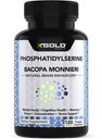 PhosphatidylSerine & Bacopa Monnieri 800 mg 2 i 1 tillæg - Natural Brain Enhancer / Nootrope for Enhanced Focus and Concentration, Memory Support, & Kognitiv funktion - 120 Vegetariske kapsler