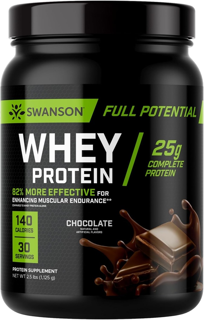 Swanson Fuld Potentiel Whey Protein - Chokolade