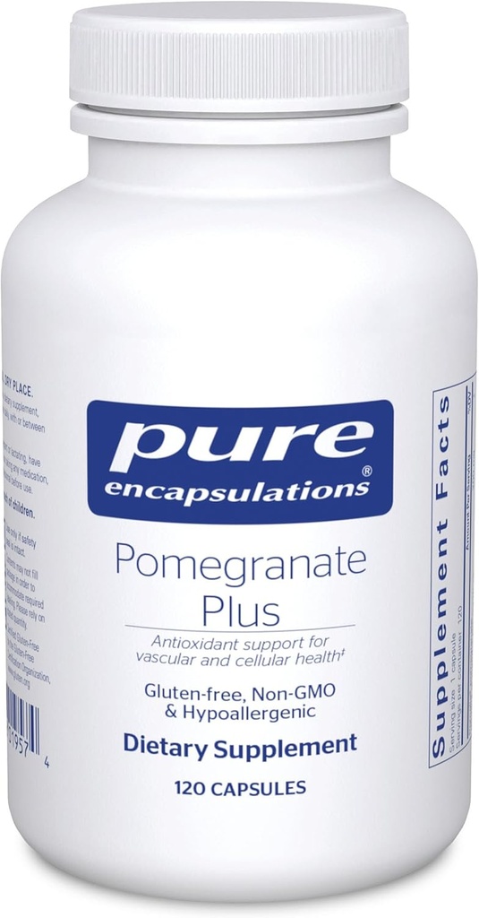 Pure indkapslinger Pomegranat Plus Note 124; Antioxidant Support til vaskulær og cellulær sundhed *