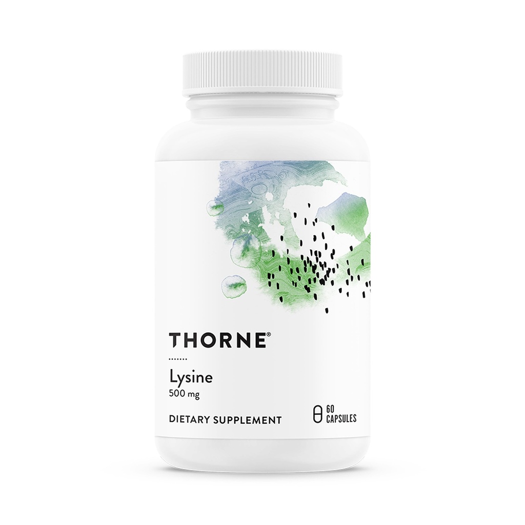 THORNE - Lysin - essentiel aminosyre til hudsundhed, energiproduktion og immunfunktion * - 500 mg - 60 Servering