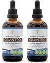 Secrets of the Tribe Cilantro Alcohol- Free Liquid Extract, Cilantro Tørret Leaf Tincture Supplement (2x4 FL OZ)