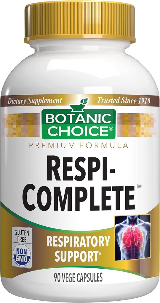 Botanic Choice Respi- Complete - Support Respiratory Health med Quercitin, Echinacea, Bromelain-Adult Daily Supplement