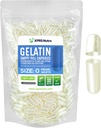 XPRS Nutra Størrelse 0 Tomme kapsler - 500 Tomme Gelatine kapsler - Piller gør det selv Capsule Filling - Pure Bovin Pill Gel Caps til Do- It- Yourself Kosttilskud (Pearl White)