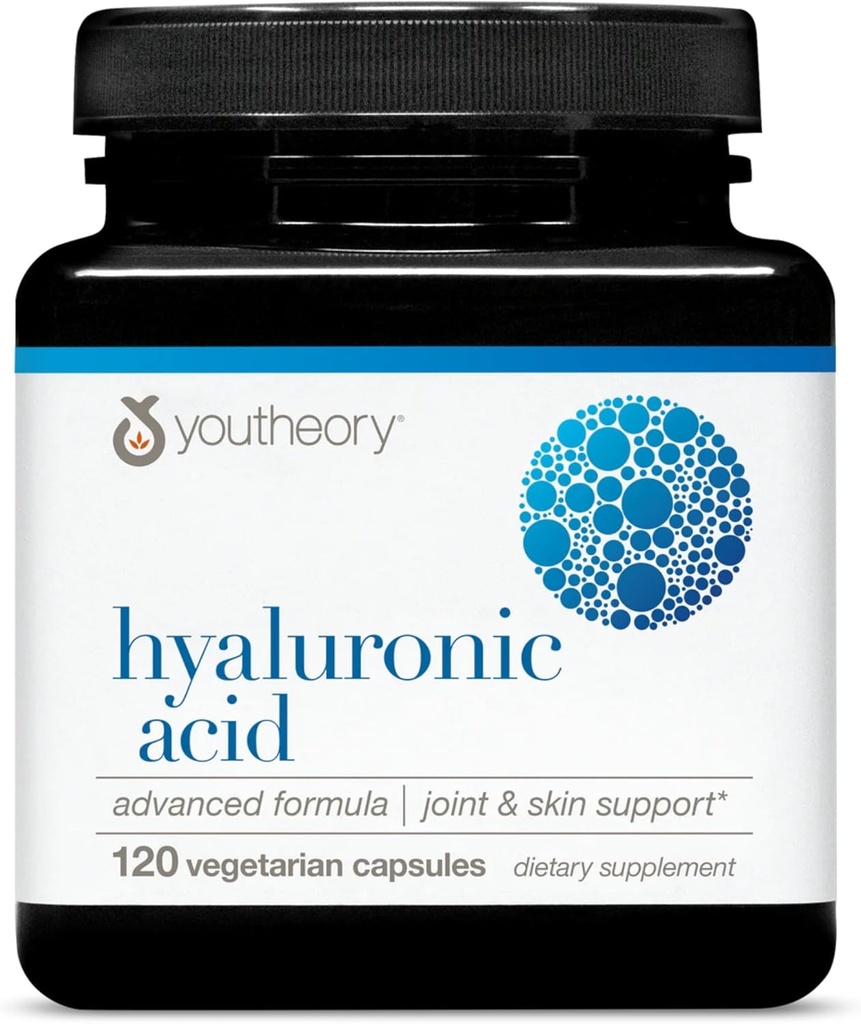 Youtory Hyaluronic Acid Advanced Formel - Fælles Support Supplement med Boswellia Extract * - Skin Health Supplement - Dairy, Soy & Gluten Free - 120 Vegetariske Kapsler