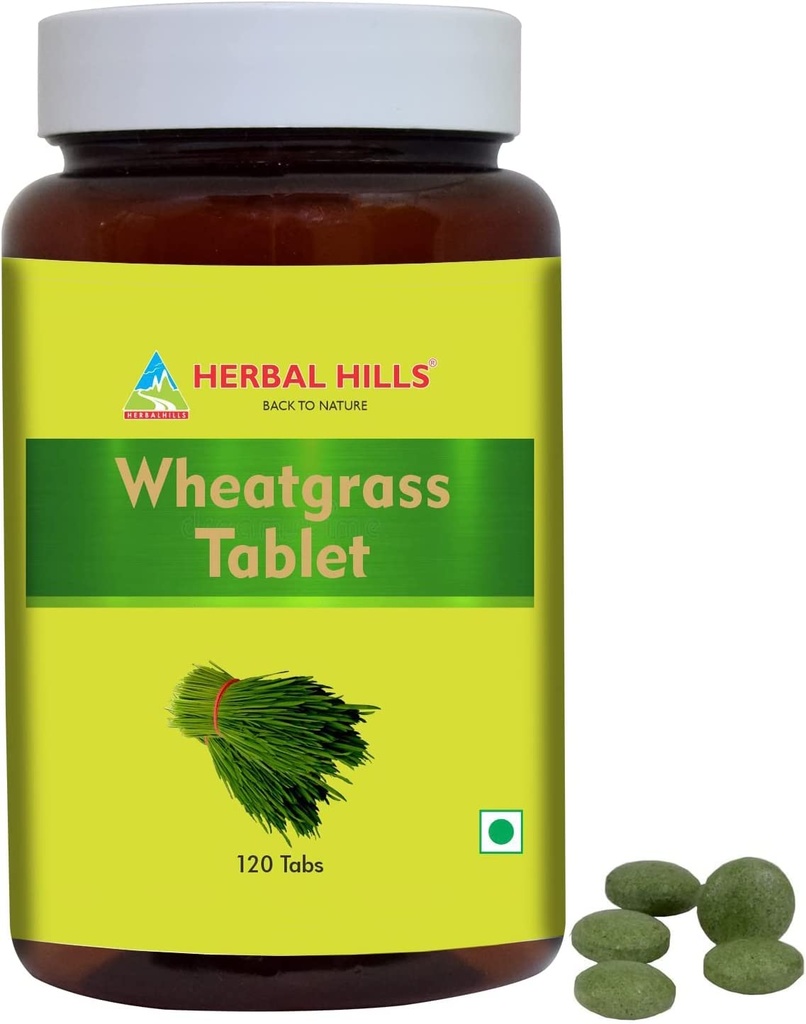 HERBAL HILLS Hvede Græs Tabletter Note 124; 120 Tæller