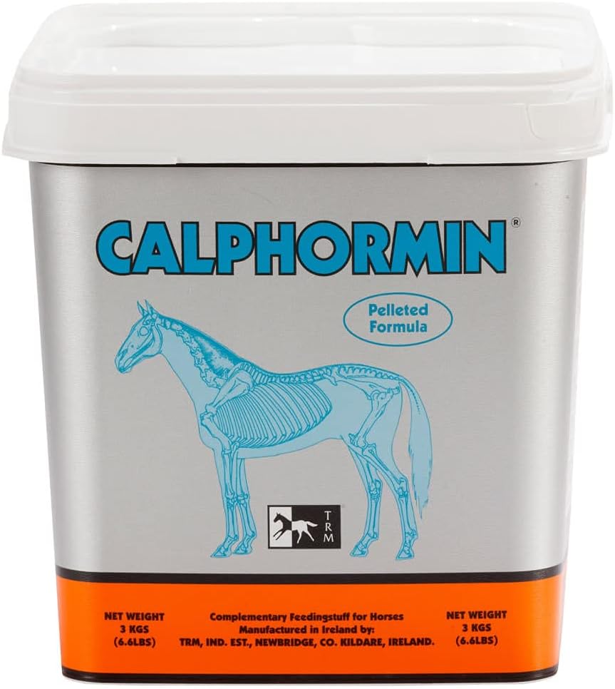 TRM Calphormin Nutrient- Rich Horse Supplement til Optimal skeletal Development of Young Horses - 6,6 LB (3 Kg) - Bucket - 6,6 LB