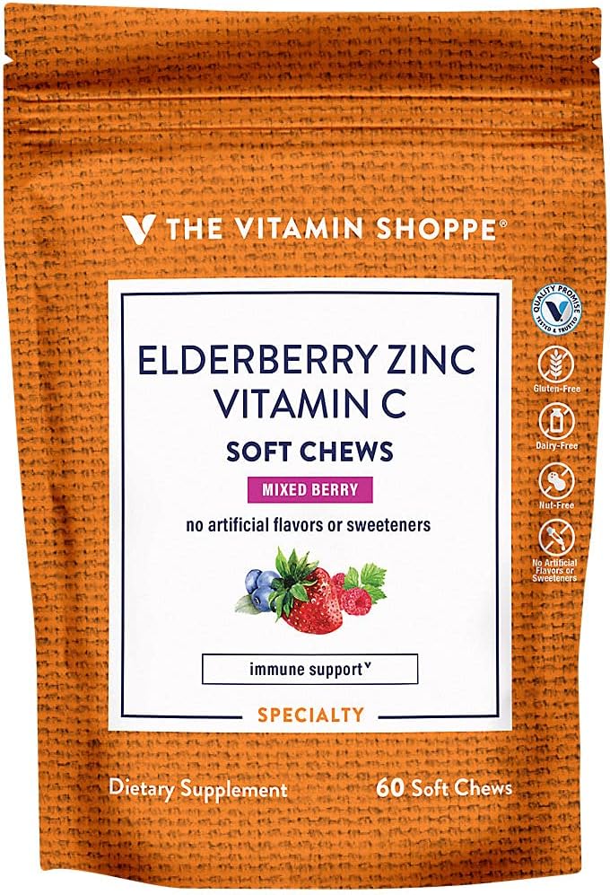 Hyldebær, Zink & C-vitamin - immunforsvar - blandet berry (60 bløde tygger)