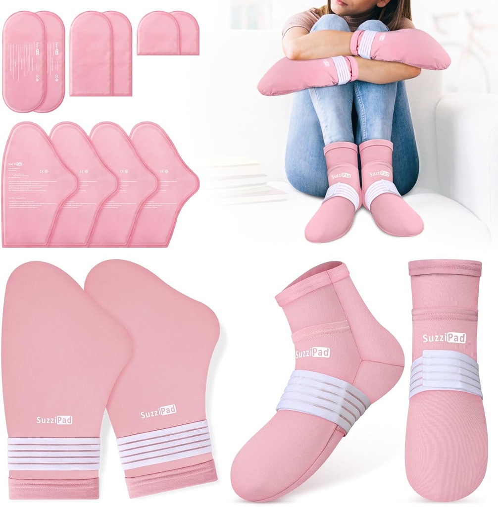 SuzziPad Cold Therapy Socks and Gloves for Chemoterapi, Chemo must Haves for Women and Man, Ideel til lindrende hånd og fodbesvær, S / M