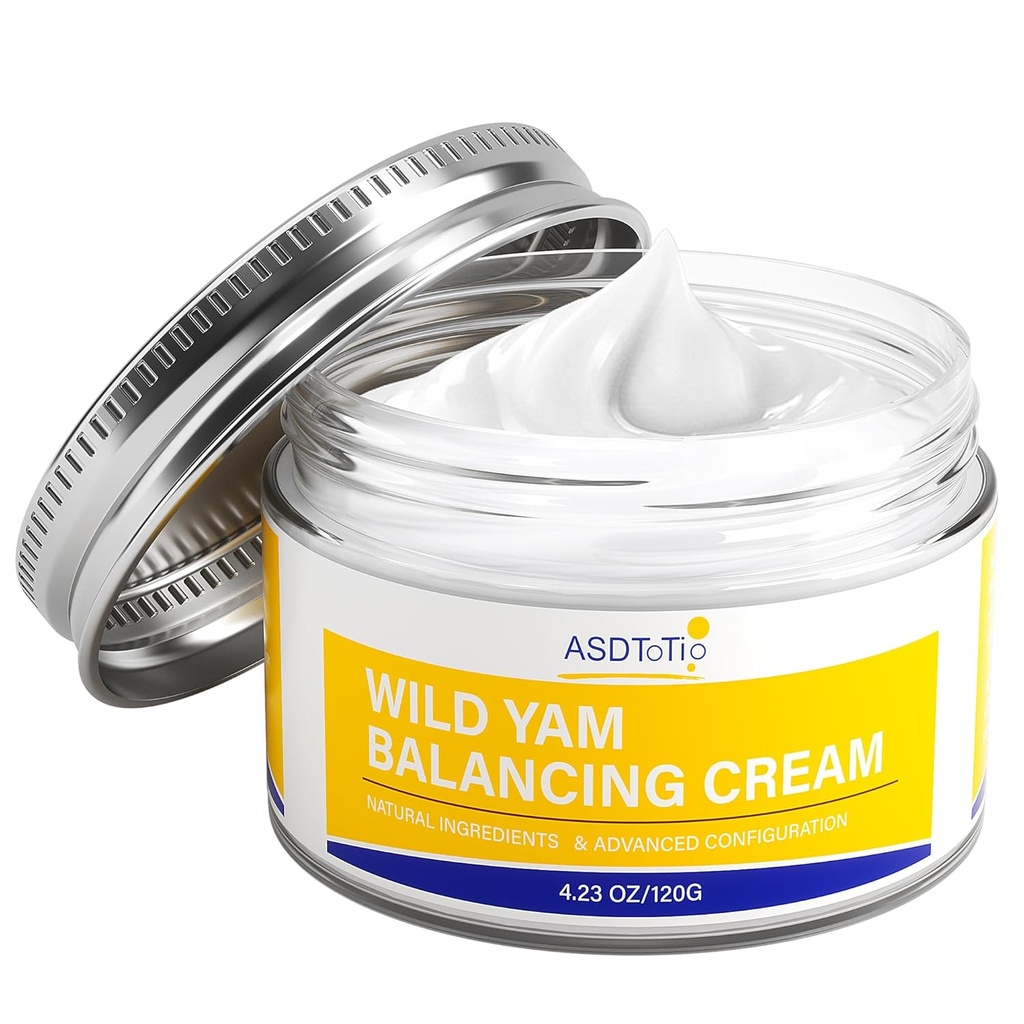Wild Yam Balancing Cream- Organic Balancing Cream til PMS & Menopause, Natural balancering creme til kvinder, 3.5 FL OZ