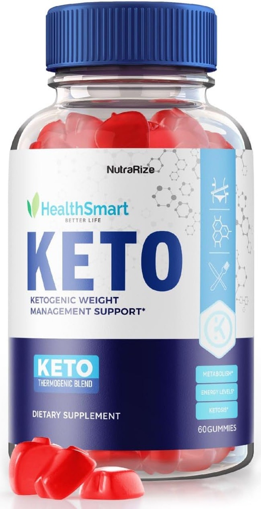 NutraRize HealthSmart Keto ACV Gummies for Advanced Weight Loss, Maksimum Strength Supplement, Gomitas Anmeldelser (60 Gummies)
