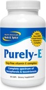 NORTH AMERICAN HERB & SPICE PURely- E - 60 Kapsler - Understøtter sundt hår, hud & negle - Soy- Free Vitamin E Complex fra Solsikke Olie, Græskar Frø & African Red Palm Oil - Non- GMO - 60 Servering