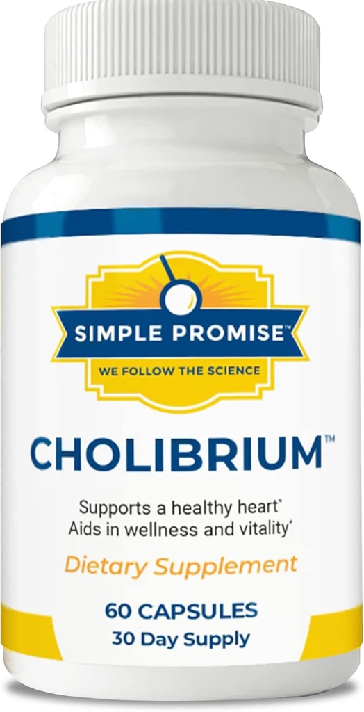 Simpelt løfte - Cholibrium - Mushroom supplement med Lions Mane - hjerte og kolesterol support, 60 kapsler