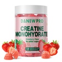 NSF Certified Creatin Gummy 5g - Creatin Monohydrat Gummies for Mænd & Kvinder, Creatin Monohydrat for Muscle Strength, Muscle Builder, Energy Boost, Pre- Workout Supplement (120 Count) -Jordbær