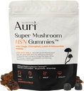 Auri Super Mushroom HSN Gummies - Hår Hud og negle Gummies Funktionelle Svampe supplement - med Wild Chaga, Chlorophyll, Lutein og Astaxanthin - 60 Orange Citrus Gummies