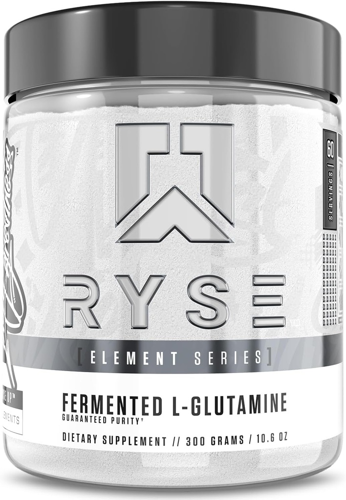 RYSE Element Series Fermented L- Glutamin Amino- Acid MSD 124; Muscular & Cellular Recovery & Hydration MSD 124; Gut, Intestinal, & immunforsvar MSD 124; 60 Servering