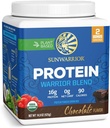 Organic Plant Based Protein Powder 124; Vegan Organic Protein Powder Chocolate Flavored with BCAA Aminoacids & Hemp Seed Pea Blend Medicine 124; Non- GMO Soy Dairy Filler & Gluten Free (Chocolate, 17 Servere)