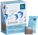 Fx Chocolate Exhale - Afslappende chokolade supplement til støtte rolig + stress reaktion - Sukker Free Cacao med 100 mg GABA + 100 mg L- Theanine - Keto Dark Chocolate - Vegan + Non- GMO (Æske af 15)
