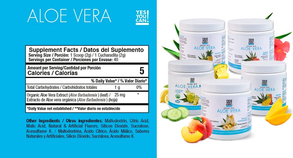 Yes You Can! Detox Plus Kit (Meal Replacement Dulce de Leche, Aloe Vera Pineapple) - Complete Meal Replacement Powder, High Energy Shake Booster, Aloe Vera Detox Supplement, Health Transformation