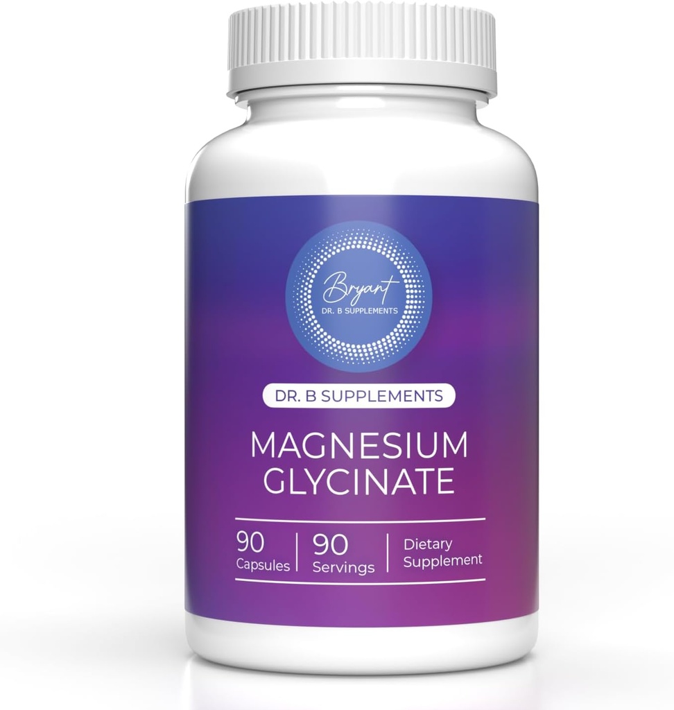 Indkapsling Magnesium (Glycinat) 120 mg - supplement til Support Stress Relief, Sleep, Heart Health, Nerves, Muscles, og Metabolisme * - stærkt Absorberet Magnesium Glycinat - 90 Kapsler