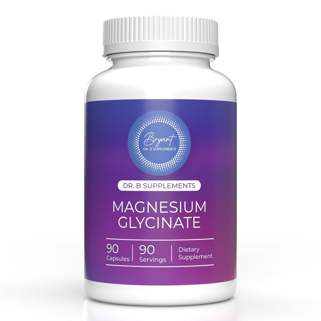 Indkapsling Magnesium (Glycinat) 120 mg - supplement til Support Stress Relief, Sleep, Heart Health, Nerves, Muscles, og Metabolisme * - stærkt Absorberet Magnesium Glycinat - 90 Kapsler