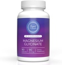 Indkapsling Magnesium (Glycinat) 120 mg - supplement til Support Stress Relief, Sleep, Heart Health, Nerves, Muscles, og Metabolisme * - stærkt Absorberet Magnesium Glycinat - 90 Kapsler