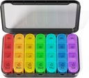 Zoksi Pill Organizer 4 gange om dagen, BPA gratis ugentlige rejse Pill Box