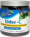 NORTH AMERICAN HERB & SPICE Elder- C - 3 oz. - Elderberry Concentrate - immunforsvar, sund respiratorisk respons - Non-GMO, Gluten Free - 42 Serveringer