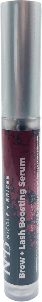 Nicole + Brizee Brow & Lash Serum - Naturlig formel med Biotin, Squalen, Ubiquinone, Hvede & Soja Aminosyrer, Provitamin B5 - Understøtter Thicker, Fuller Lass og Brows - Made in the USA - 1 pakke
