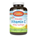 Carlson - Kid 's Chewable C-vitamin, 250 mg, 1 g sukkerarter, immunforsvar og optimal wellness, antioxidant, tangerin, 120 vegetariske tabletter