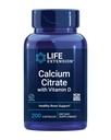 Life Extension Calcium Citrat med D-vitamin, Super- absorberbar Calcium til støtte Optimal Knoglesundhed, Gluten- fri, Non- GMO, 200 kapsler