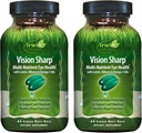 Irwin Naturals Vision Sharp Multi- Nutrient Eye Health - 42 Liquid Soft- Gels, Pack af 2 - med Lutein, Bilberry & Omega- 3s - 42 Total Servering
