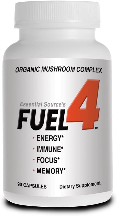 Organic Mushroom Complex, Brain Kosttilskud til hukommelse og fokus, Nootropics Brain Support - Immunbooster, Focus Supplement, Tyrkiet Tail Mushroom Kapsler, Reishi Mushroom Kapsler, FUEL4