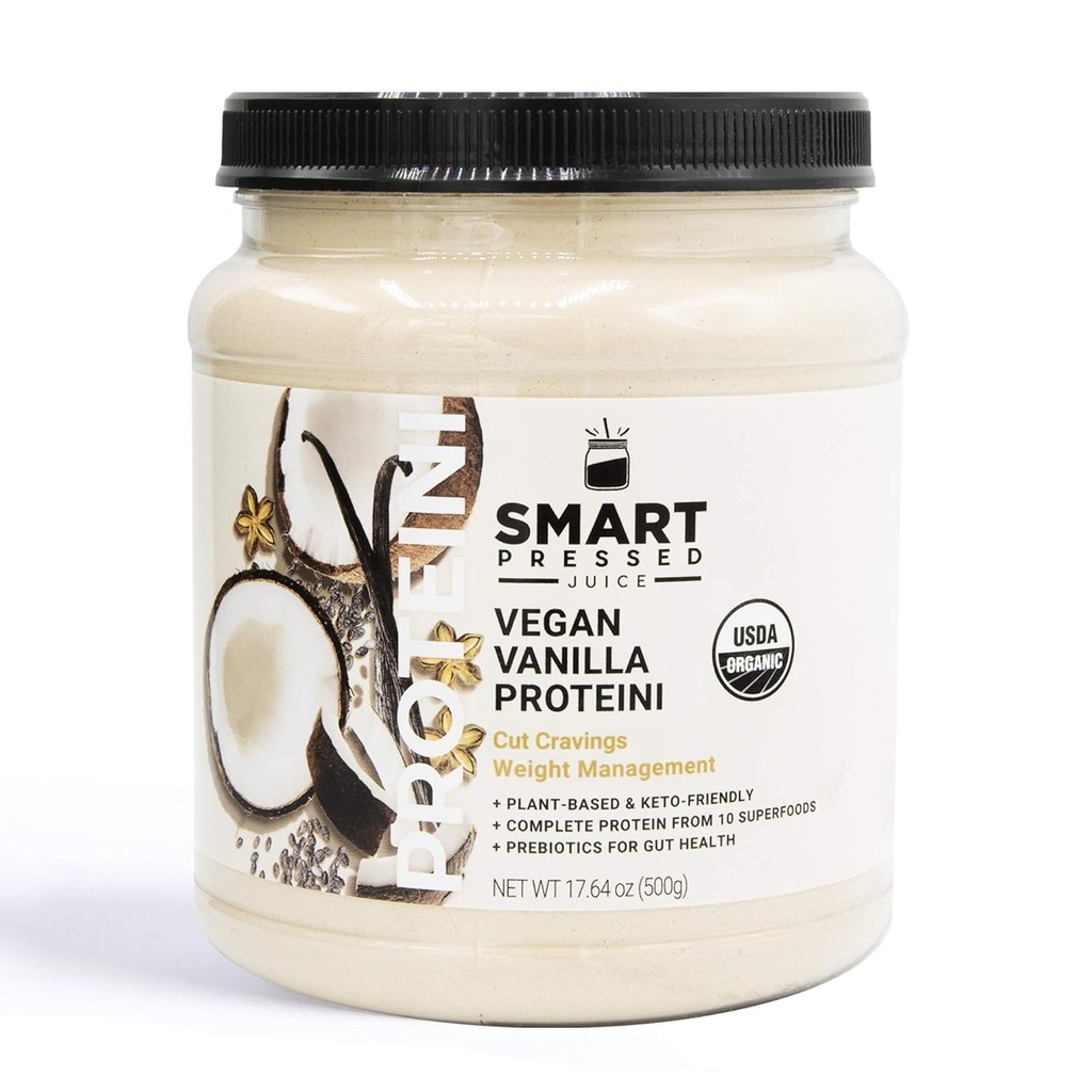 SMART presset Juice Vegan Vanilla Proteini Note 124; Premium Organic Plant- Based Protein Powder Note 124; Clean Lean Protein Shake 124; Bedste Detox Smoothie No Fillers