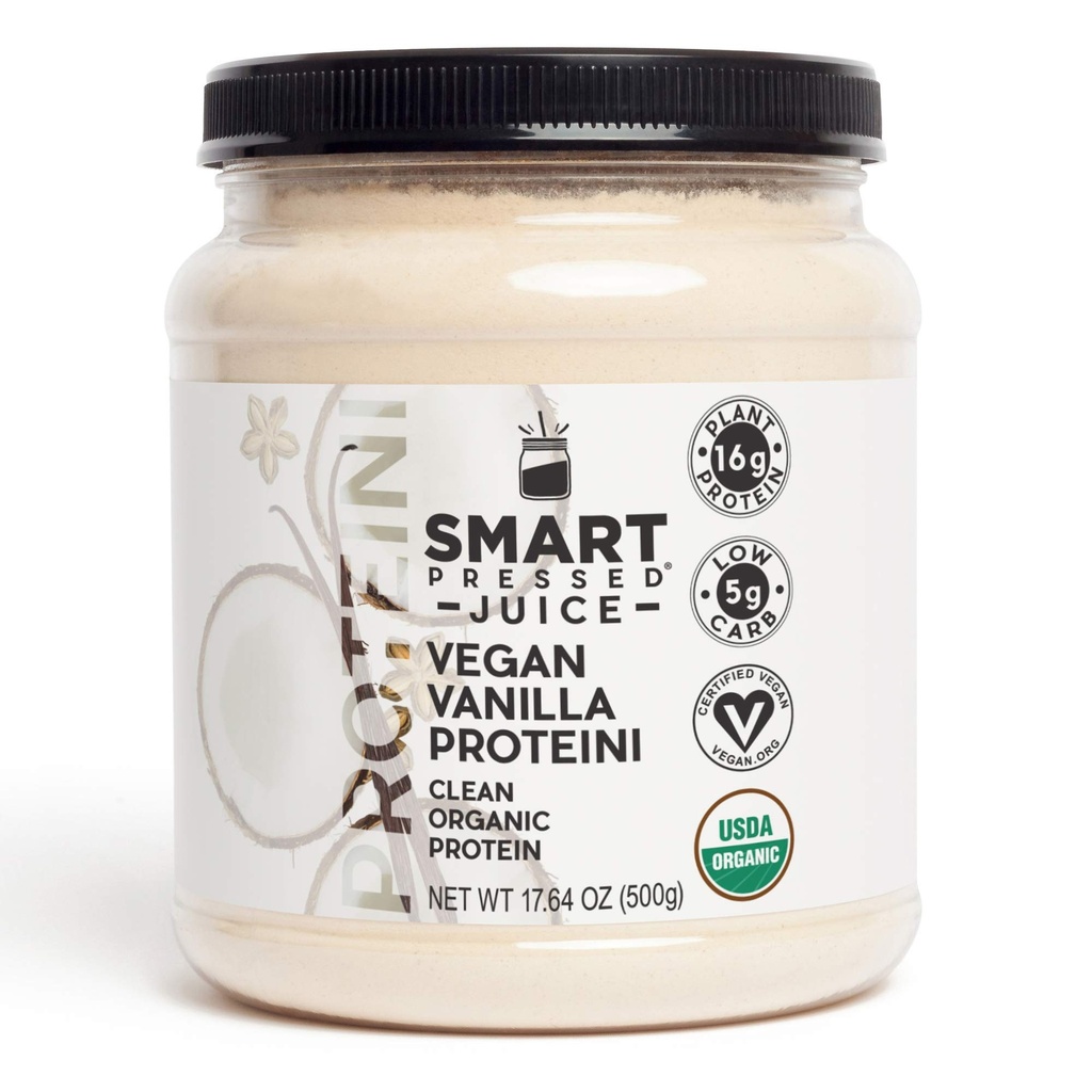 SMART presset Juice Vegan Vanilla Proteini Note 124; Premium Organic Plant- Based Protein Powder Note 124; Clean Lean Protein Shake 124; Bedste Detox Smoothie No Fillers