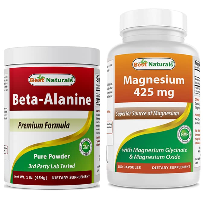 Beta alanin Pure Powder 1 Pund & Magnesium Glycinat 425 mg