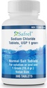 Safrel Natriumchlorid Tablets 1 gm, USP Yep 124; Normal Salt Tablets Yep 124; (15.4gr.) Yep 124; Electrolytes Replenisher Hydration Drink (300 Greve (Pack of 1))