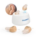 Genopladelige høreapparater til voksne seniorer, 1 Par Completely- in- Canal (CIC) Høreapparater til voksne seniorer Genopladelige OTC-høreapparater Beige