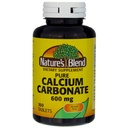 Nature 's Blend Calcium Carbonat 600 mg Tablets 100 ct (pakning med 2)