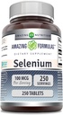 Amazing Formulas Selenium Supplements 124; 100 Mcg Per Serving Measures 124; 250 tabletter Measures 124; Non- GMO Measures 124; Gluten Free Measures 124; Made in USA