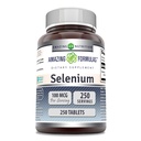 Amazing Formulas Selenium Supplements 124; 100 Mcg Per Serving Measures 124; 250 tabletter Measures 124; Non- GMO Measures 124; Gluten Free Measures 124; Made in USA