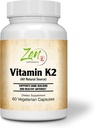 Zen Supplements - Vitamin K2 45Mcg MenaquinGold® Natural Vitamin MK-7 - Provides Cardiovascular Support & Bone Health Support 60-Vegcaps