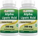 Bedste Naturals Alpha Lipoic Acid 300 mg 120 Kapsler (120 Tæl (pakke med 2))