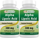 Best Naturals Alpha Lipoic Acid 300 mg 120 Capsules (120 Count (Pack of 2))