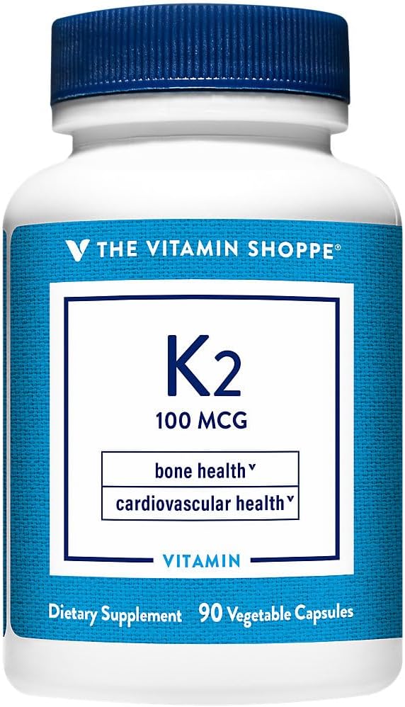 The Vitamin Shoppe Vitamin K2-100 MCG (90 Vegetarian Capsules)