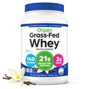 Orgain Whey Protein Powder, Vanilla Bean- 21g Grass Fed Dairy Protein, 5g BCAA, 3g Prebiotic Fiber, Ingen Sukker Tilføjet, Ingen Tilføjet Hormon, Gluten Free, Kosher, For Shakes & Smoothies - 1.82lb