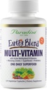 Paradise Urter Jordens Blend Kvinder En gang Daglig Multivitamin med Jern, 48 Organic Superfoods, Probiotika, Antioxidanter, Vitamin A, B12, C, D, K2, 120 Kapsler