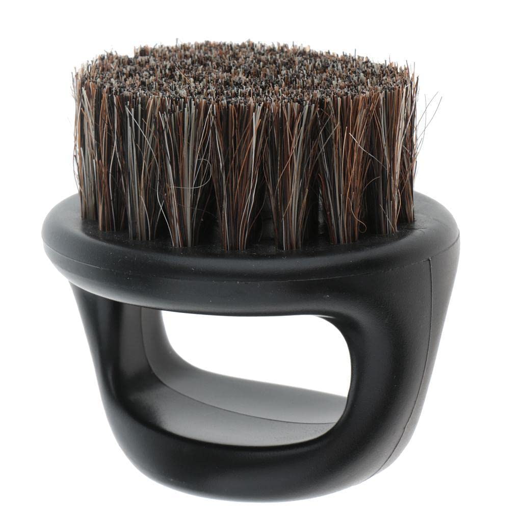 Salon Barber træ bristler hår skæg Cleansing Grooming Børst Mænds Mustache Shaping Comb - Sort