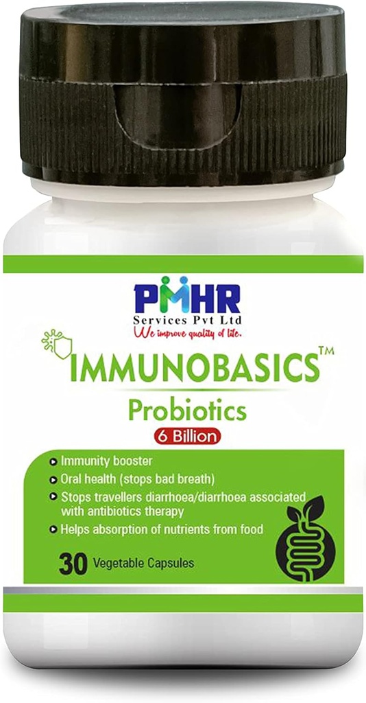 Bacillus claussi Plus 6 Billion CFU Capsules Б124; Det indeholder L. Acidophillus, L. Rhamnosus, L. paracasei, L. Returi, Saccharomyces Boulardii, Bacillus Clausii og FOS for Gut Health.